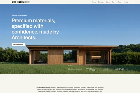 Arch Spaces Group website project by New Site Agency