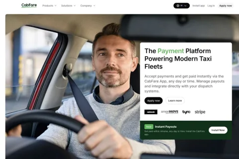 CabFare Payments website project by New Site Agency