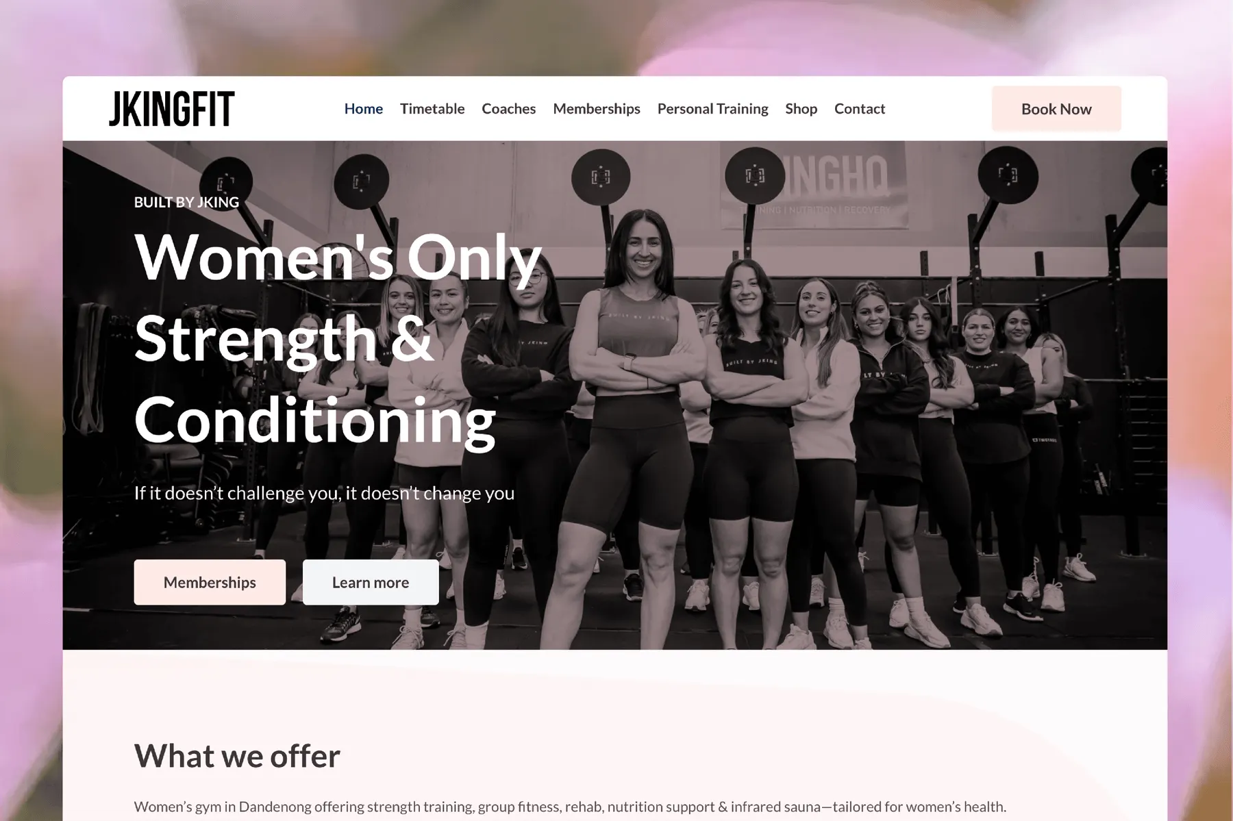 JKingFit’s Custom Web Solution & Mindbody Integration website preview