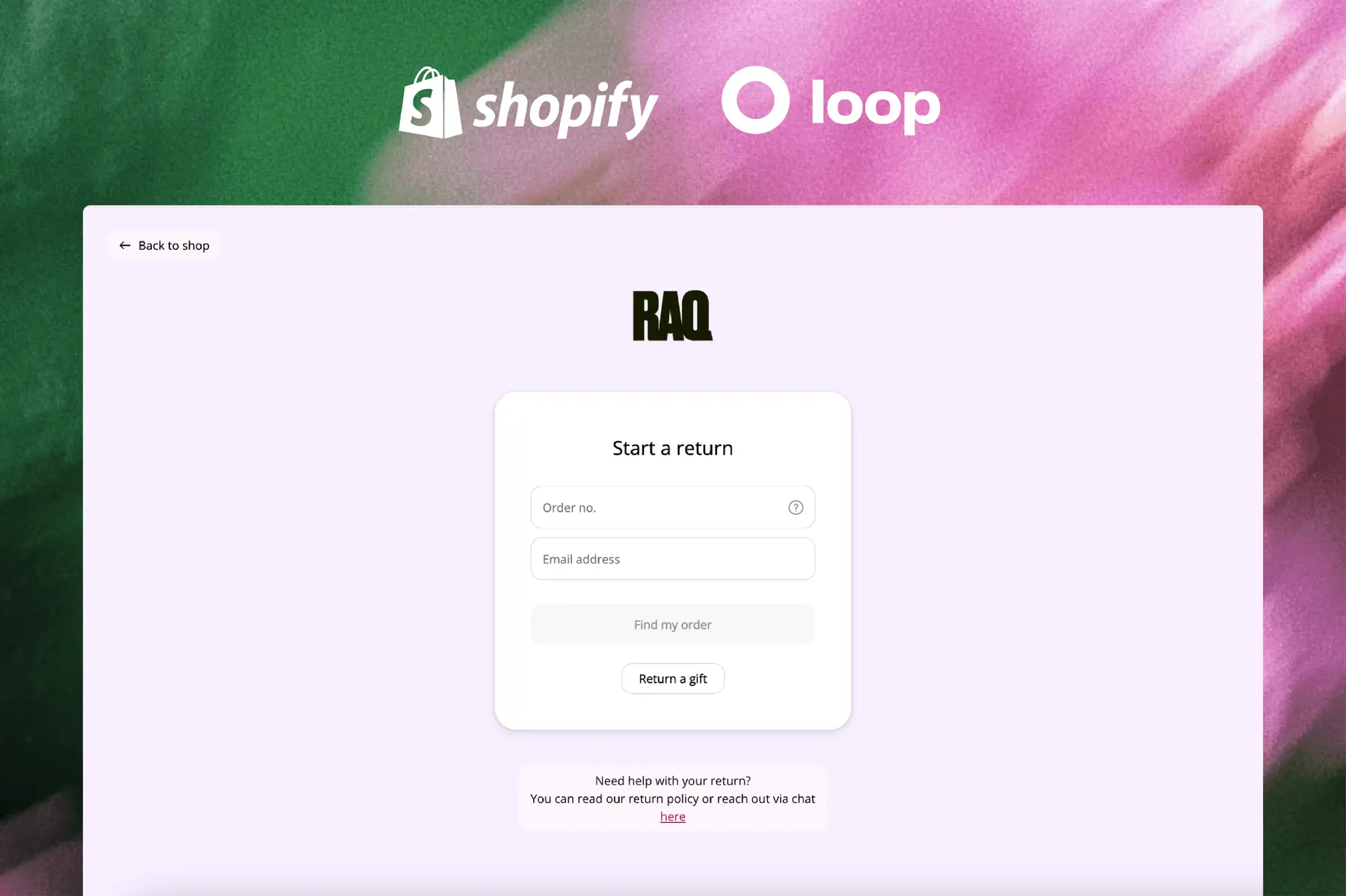 RAQ Apparel’s Fulfilment & Returns Transformation website preview